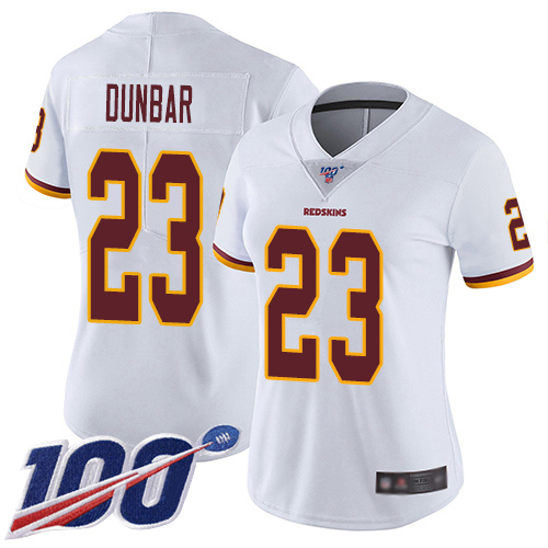 Washington Redskins Limited White Women Quinton Dunbar Road Jersey NFL Football #23 100th Season